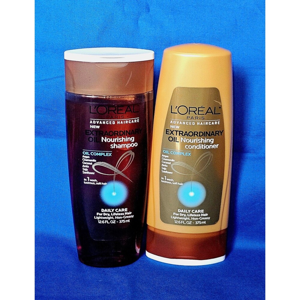 2 L'Oréal Elvive Extraordinary Oil Nourishing Shampoo & Conditioner For Dry Hair